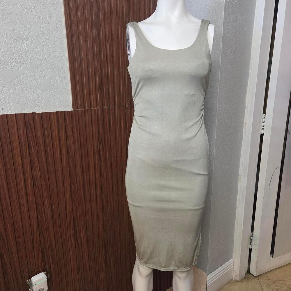 Derek-heart Women's Green and Khaki Dress